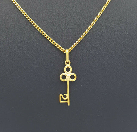 Ladies Pendant Only 9ct (375, 9K) Yellow Gold Ladies 21 Key Pendant