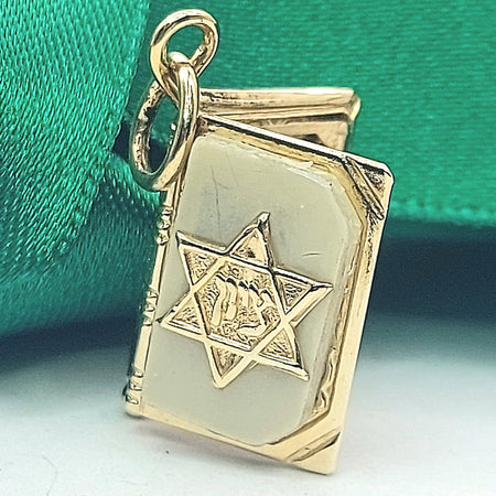 Ladies Yellow Gold 14ct (375,9K) RARE High Quality Israel Book Locket Pendant