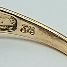 Load image into Gallery viewer, Ladies Yellow Gold 9ct (375,9k) Rare Created Rubies & Natural Diamond Spilt Ring