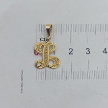 Load image into Gallery viewer, Ladies Yellow Gold 10ct (417, 10K) High Quality Patterned 'L' Initials Pendant