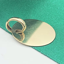 Load image into Gallery viewer, Unisex Yellow Gold 9ct (375, 9K) High Quality Engravable Circle Tag Pendant