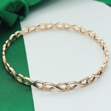 Load image into Gallery viewer, Ladies Rose Gold 9ct (375, 9K) High Quality Solid Round Infinity Style Bangle