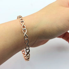 Load image into Gallery viewer, Ladies Rose Gold 9ct (375, 9K) High Quality Solid Round Infinity Style Bangle