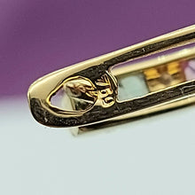 Load image into Gallery viewer, Ladies Yellow Gold 18ct (750, 18k) Multi-Colour Sapphire & Diamond Huggies