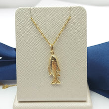 Load image into Gallery viewer, Unisex Yellow Gold 9ct (375, 9K) High Quality Detailed Sea Bass Fish Pendant