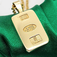 Load image into Gallery viewer, Gold Rectangle Bar Yellow Gold 9ct (375, 9K) Solid High Quality Pendant
