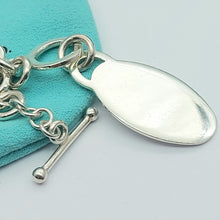 Load image into Gallery viewer, Tiffany & Co. Ladies Sterling Silver (925) Oval Tag Belcher Necklace