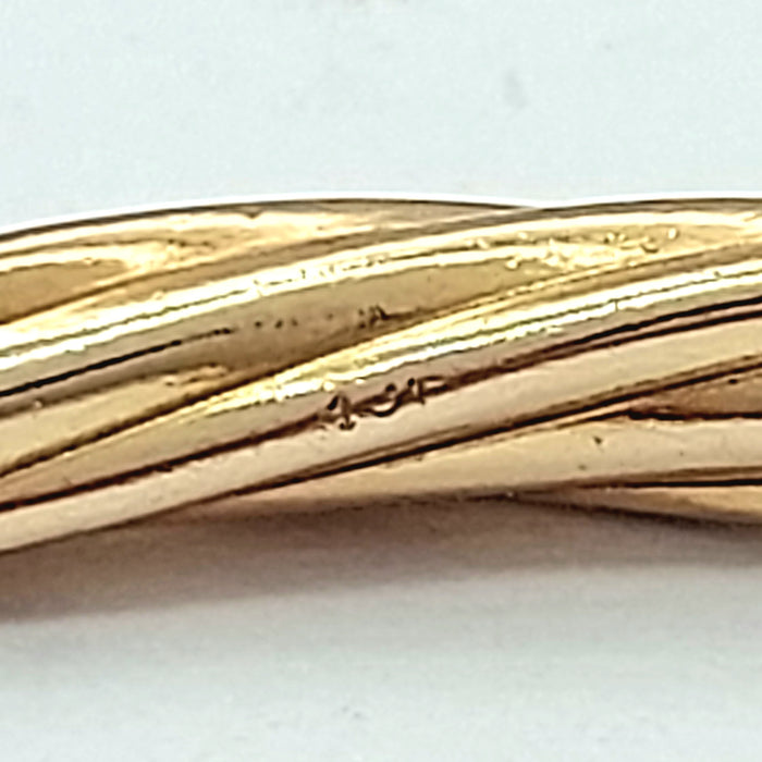 Ladies Rose Gold 9k (375, 9K) High Quality Round Twisted Design Bangle