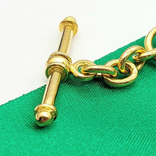 Load image into Gallery viewer, Ladies Yellow Gold 9ct (375, 9k) Rare Solid Antique Curb T-bar Chain Necklace