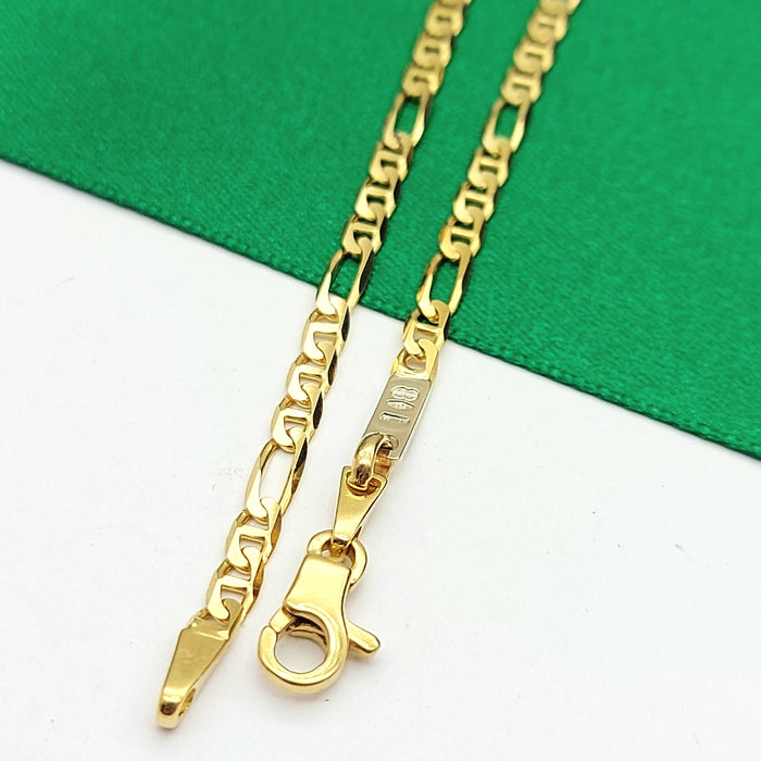 Ladies Italian Yellow Gold 18ct (750, 18K) Solid UNOAERRE Mariner Curb Bracelet