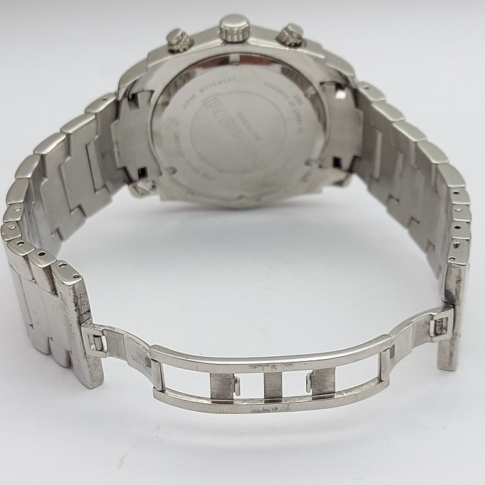 MHJ Men's Chronograph 0.50ct of Natural Diamonds in Stainless Steel Watch