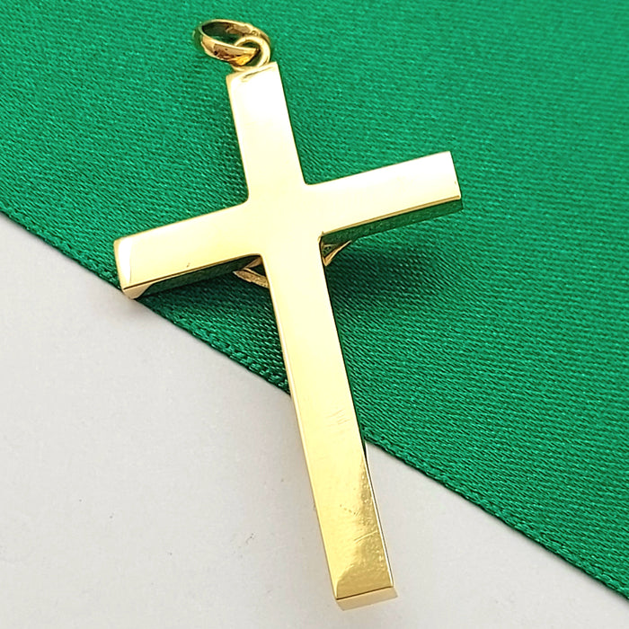 Crucifix Jesus Christ Large Cross Yellow Gold 9ct (375,9k) Plain Unisex Pendant