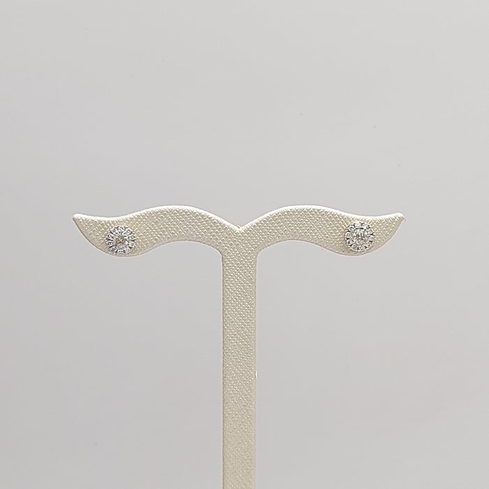 Ladies Yellow Gold 9ct (375,9k) Natural 22x Diamond Chips (0.50ct) Round Studs