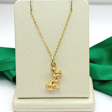 Load image into Gallery viewer, Toy Poodle Yellow Gold 9ct (375, 9K) Rare Handmade High Quality Dog Pendant