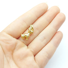 Load image into Gallery viewer, Toy Poodle Yellow Gold 9ct (375, 9K) Rare Handmade High Quality Dog Pendant