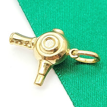 Load image into Gallery viewer, Retro Hair Blow Dryer Yellow Gold 9ct (375, 9K) Handmade High Quality Pendant