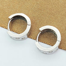Load image into Gallery viewer, Ladies White Gold 9ct (375, 9K) High Quality Petite Cubics Bezel Huggies