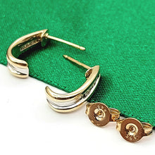 Load image into Gallery viewer, Ladies Yellow Gold 9ct (375,9k) Natural Baguette Cut Channel Set Diamond Studs