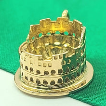 Load image into Gallery viewer, Rome Colosseum Yellow Gold 18ct (750, 18K) Rare Solid Artisan Vintage Pendant