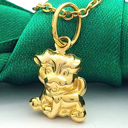 Little Puppy Yellow Gold 9ct (375, 9K) High Quality Pendant/Charm