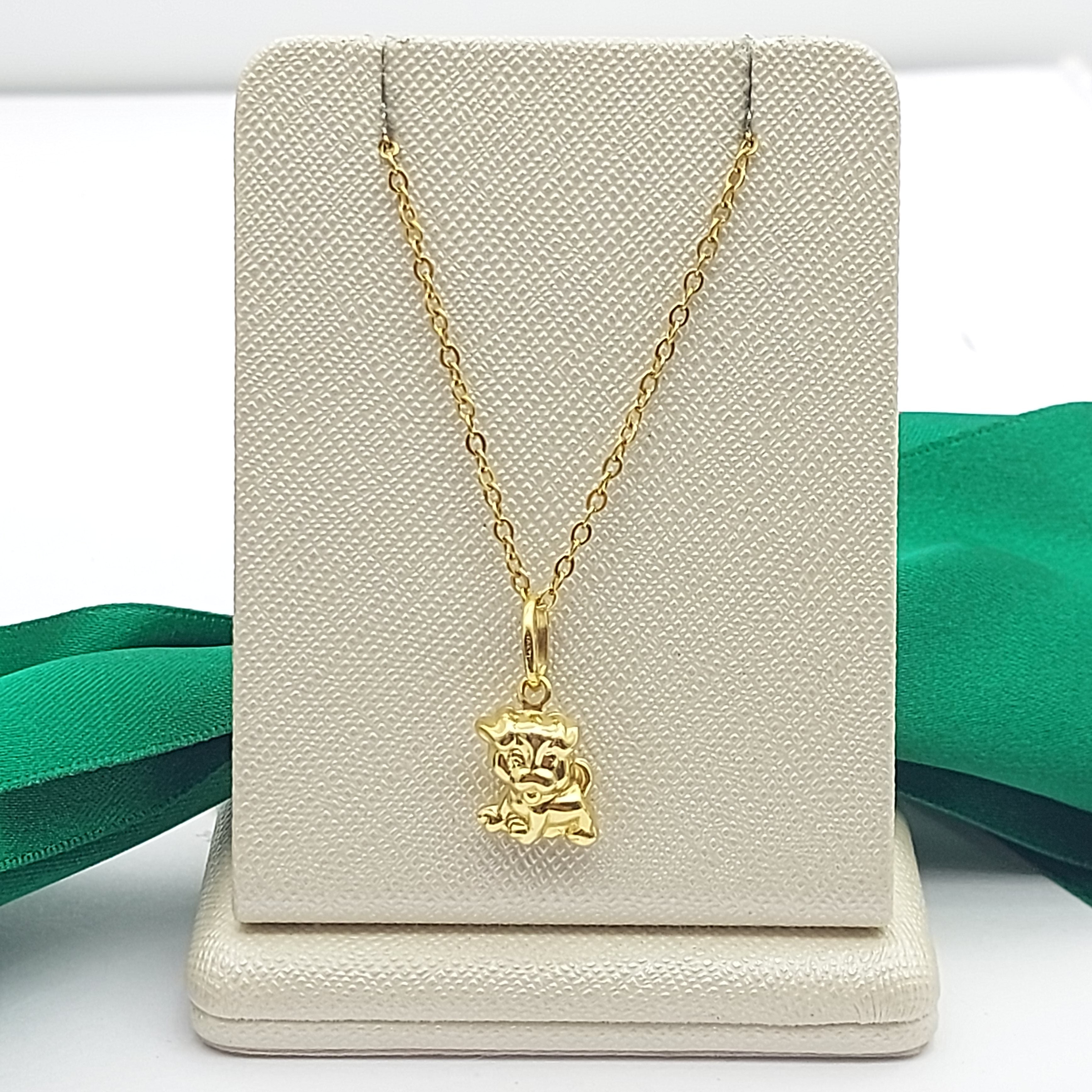 Little Puppy Yellow Gold 9ct (375, 9K) High Quality Pendant/Charm