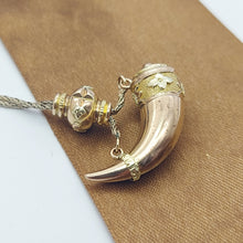 Load image into Gallery viewer, Antique Cornucopia 'Horn Of Plenty" Rose Gold 9ct (375,9K) High Quality Pendant