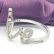 Load image into Gallery viewer, Diamantes 'LOVE' Ladies Sterling Silver (925) High Quality Ring