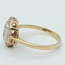 Load image into Gallery viewer, Ladies Two-Tone Gold 9ct (375,9K) Baguette Cut Aquamarine & Diamonds Ring