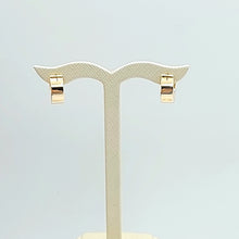 Load image into Gallery viewer, Ladies Rose Gold 9ct (375, 9K) Antique Smooth Plain Crescent Moon Hoops