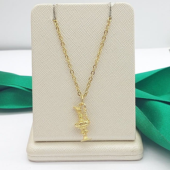 Water Fountain Yellow Gold 18ct (750, 18K) Rare Solid Artisan Antique Pendant