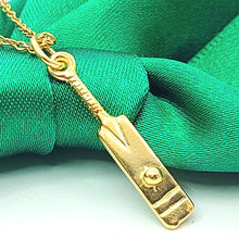 Load image into Gallery viewer, Cricket Bat & Ball Yellow Gold 9ct (375, 9K) Rare Handmade High Quality Pendant