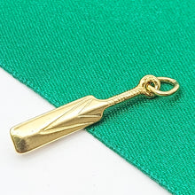 Load image into Gallery viewer, Cricket Bat & Ball Yellow Gold 9ct (375, 9K) Rare Handmade High Quality Pendant