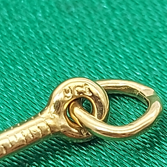 Cricket Bat & Ball Yellow Gold 9ct (375, 9K) Rare Handmade High Quality Pendant