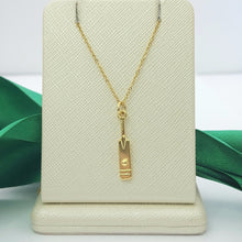 Load image into Gallery viewer, Cricket Bat & Ball Yellow Gold 9ct (375, 9K) Rare Handmade High Quality Pendant