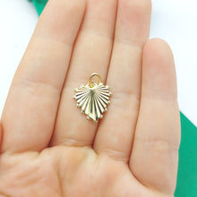 Load image into Gallery viewer, Starburst Design Heart Yellow Gold 10ct (417, 10K) High Quality MHJ Pendant