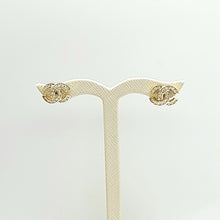 Load image into Gallery viewer, Ladies Yellow Gold 9ct (375, 9k) 'CHANEL' Style Channel set Diamantes Stud Earrings
