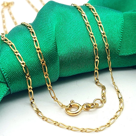 Short & Long Curb Link Yellow Gold 9ct (375, 9k) High Quality Chain Necklace