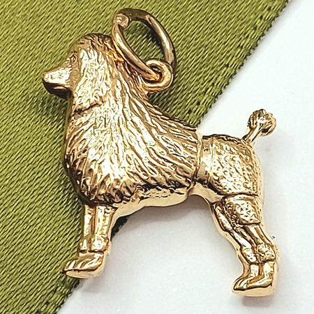 Ladies Yellow Gold 9ct (375, 9K) High Quality Royal Poodle Pendant