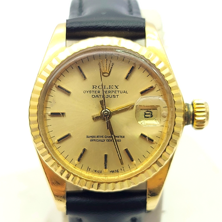 ROLEX 18K (750, 18ct) Oyster Perpetual Datejust 26mm Ladies Watch