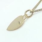 Load image into Gallery viewer, Ladies Yellow Gold 9ct (375, 9K) Plain Engravable Heart & Diamond Chip Pendant