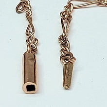 Load image into Gallery viewer, adies Rose Gold 9ct (375, 9K) Antique Figaro Chain Necklace with Barrel Clasp