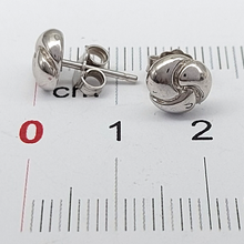Load image into Gallery viewer, Ladies White Gold 18ct (750, 18K) Solid High Quality Love Knot Stud Earrings