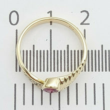 Load image into Gallery viewer, Ladies Ring 9ct (375, 9K) Yellow Gold Natural Ruby & Diamond Dress Ring