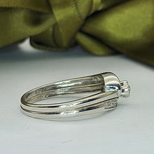 Load image into Gallery viewer, Ladies Ring 9ct (375, 9K) White Gold Natural Diamond (10pts) Ring Set