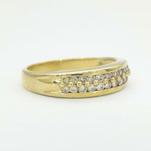 Load image into Gallery viewer, Ladies Ring 9ct (375, 9K) Yellow Gold (0.50ct) Round Natural Diamond Dress Ring