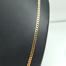 Load image into Gallery viewer, Ladies Yellow Gold 9ct (375, 9K) UNOAERRE Flat Curb Link Chain Necklace