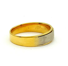 Load image into Gallery viewer, Ladies 9ct (375,9K) Yellow & White Gold Natural Princess Diamond (0.12ct) Ring