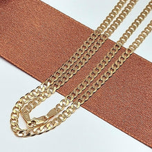 Load image into Gallery viewer, Ladies Yellow Gold 9ct (375, 9K) UNOAERRE Flat Curb Link Chain Necklace