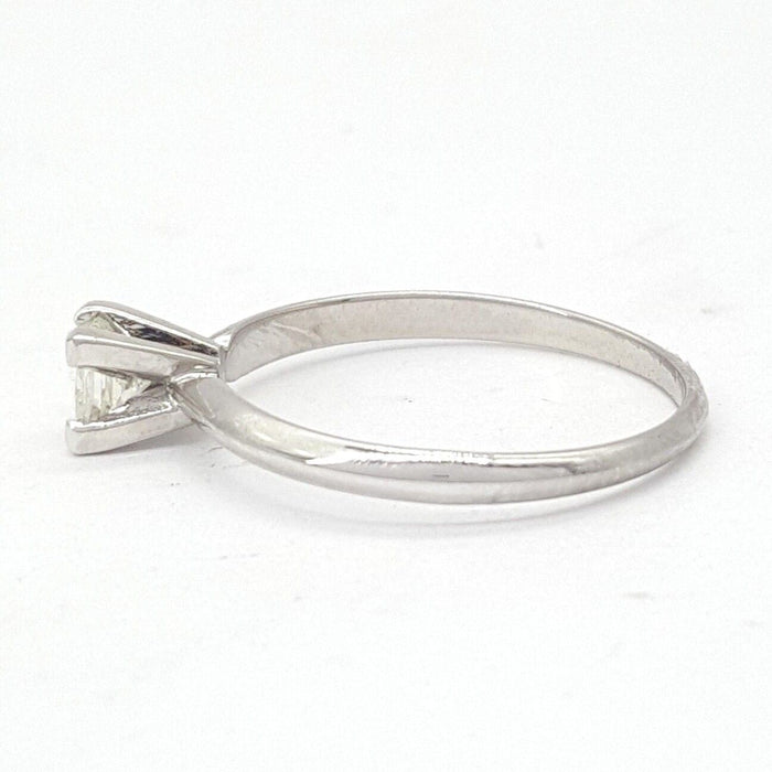 Ladies Ring 14ct (585,14ct) White Gold Natural 0.31ct Princess Cut Diamond Ring