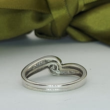Load image into Gallery viewer, Ladies Ring 9ct (375, 9K) White Gold Natural Diamond (10pts) Ring Set